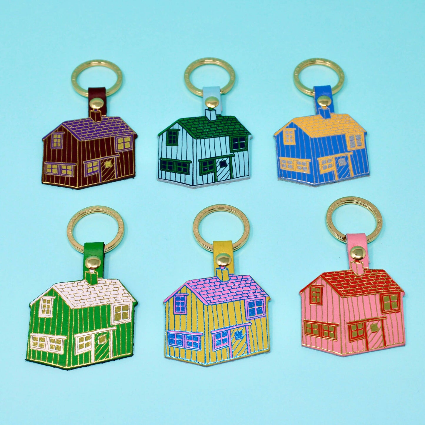 Log Cabin Key Ring
