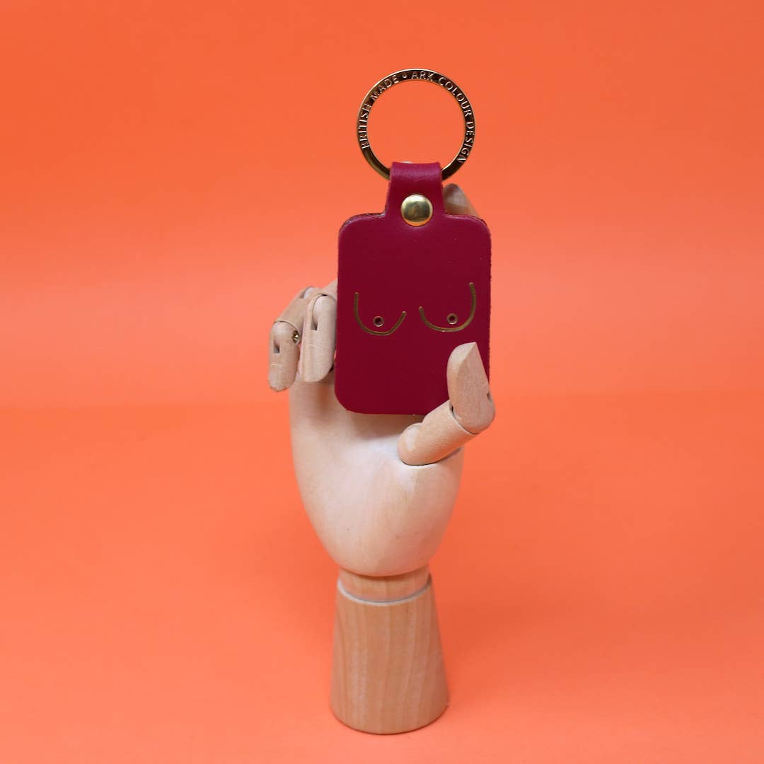 Boob Leather Key Ring
