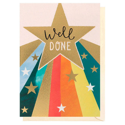 Well Done Rainbow Star | Congratulations Card