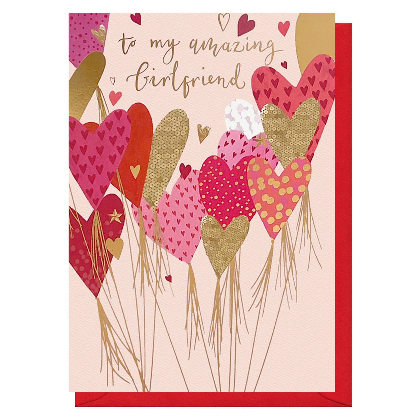 Girlfriend Heart Balloon Card | Valentine Cards | Love Card