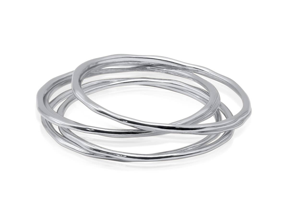 Bahia Textured Set of Bangle Bracelets