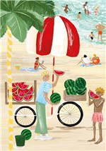 Man Selling Pineapples Card