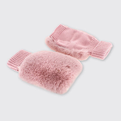 Faux Fur Fingerless Gloves