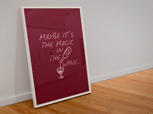 Maybe it’s the magic in the wine Olivia Dean inspired print