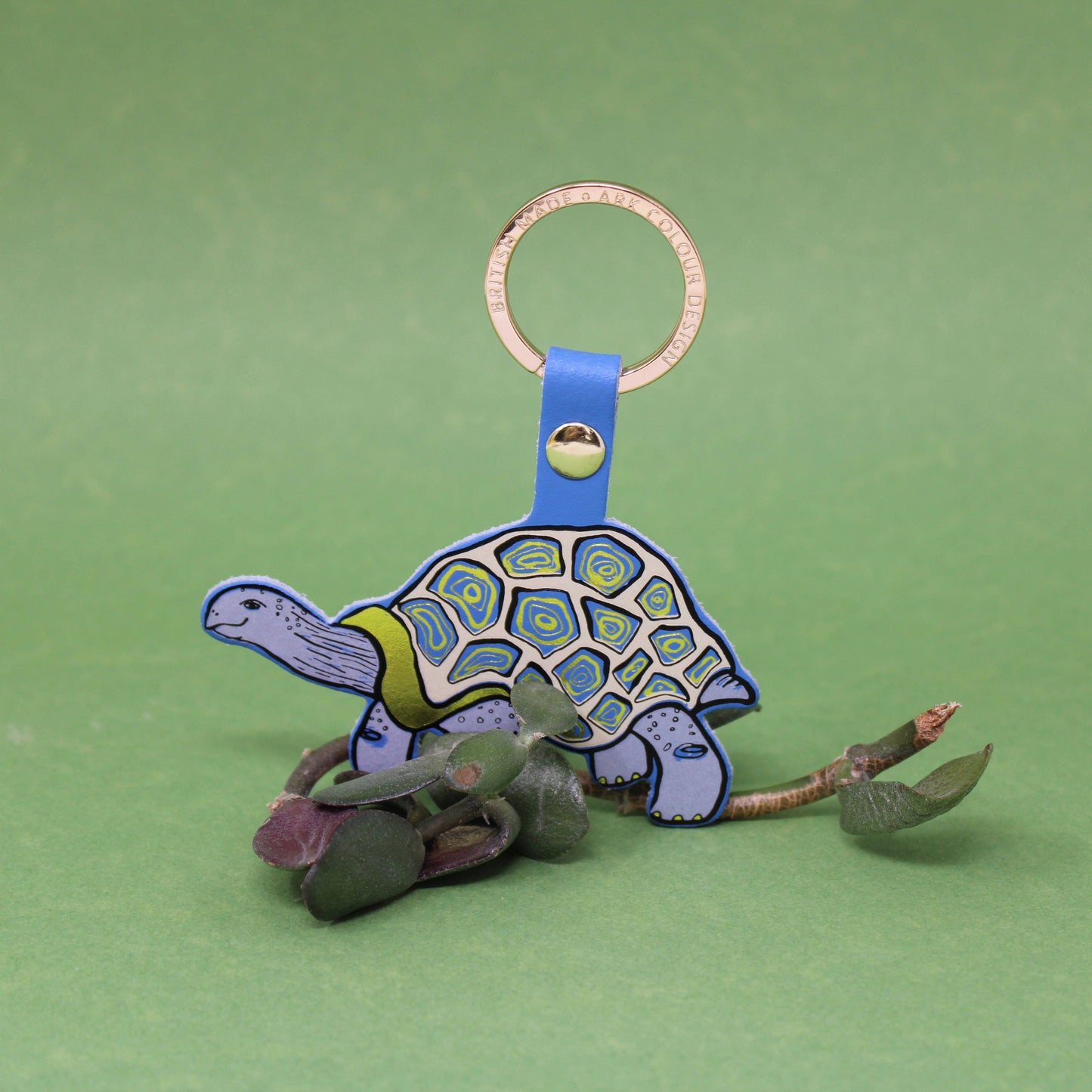 'Easy Going' Tortoise Key Ring