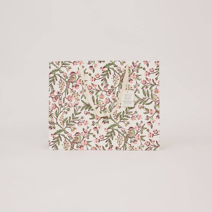 Hand Block Printed Gift Bags (Large) - Blush Refresh