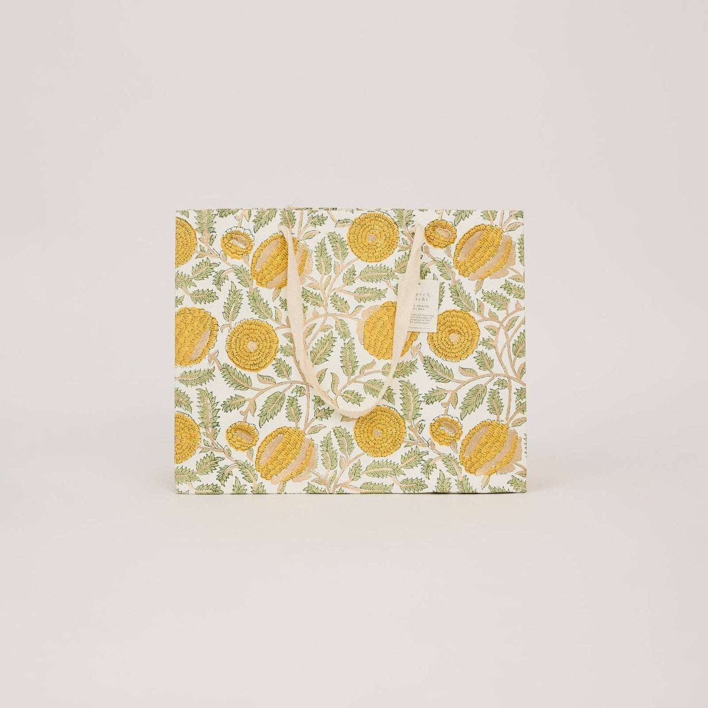 Hand Block Printed Gift Bags (Large) - Sunshine Refresh