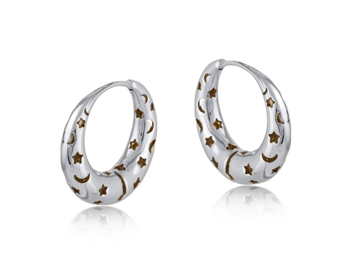 Selena Celestial Hoop Earrings