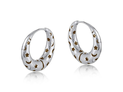 Selena Celestial Hoop Earrings