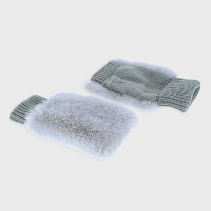 Faux Fur Fingerless Gloves