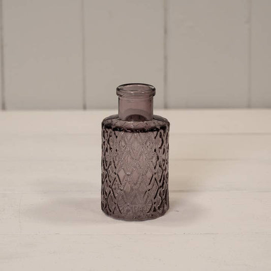Amethyst Mini Geometric Glass Bottle (9.2cm)