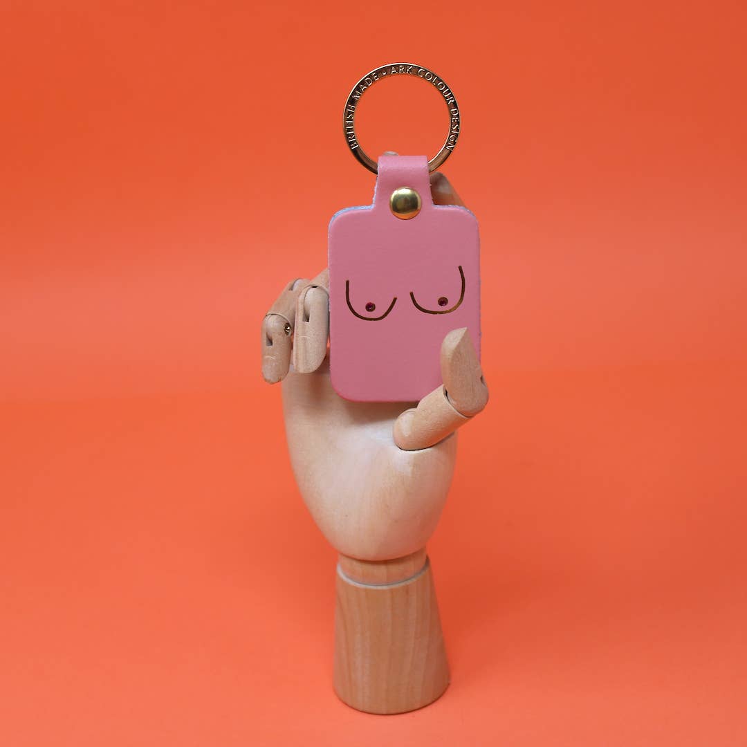 Boob Leather Key Ring