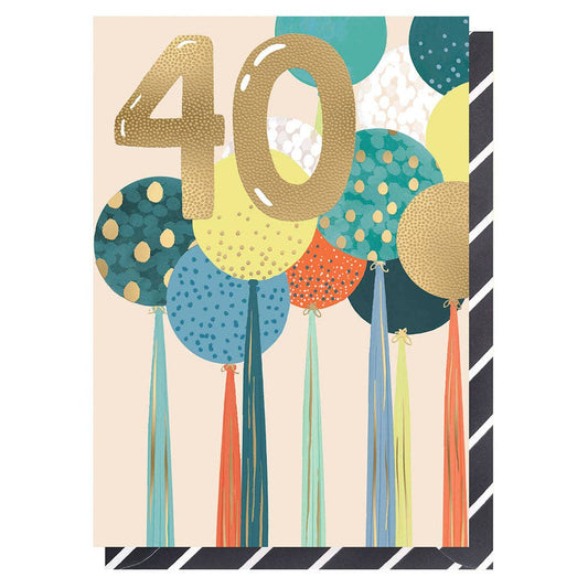 Age 40 Birthday Balloons & Tassels