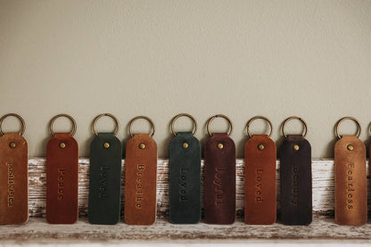 Encouraging Affirmation Leather Keyring