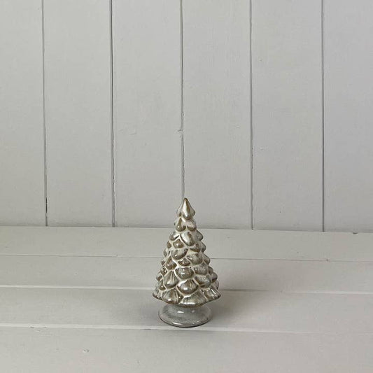 Beige Mottle Ceramic Tree Decoration L(11.5cm)