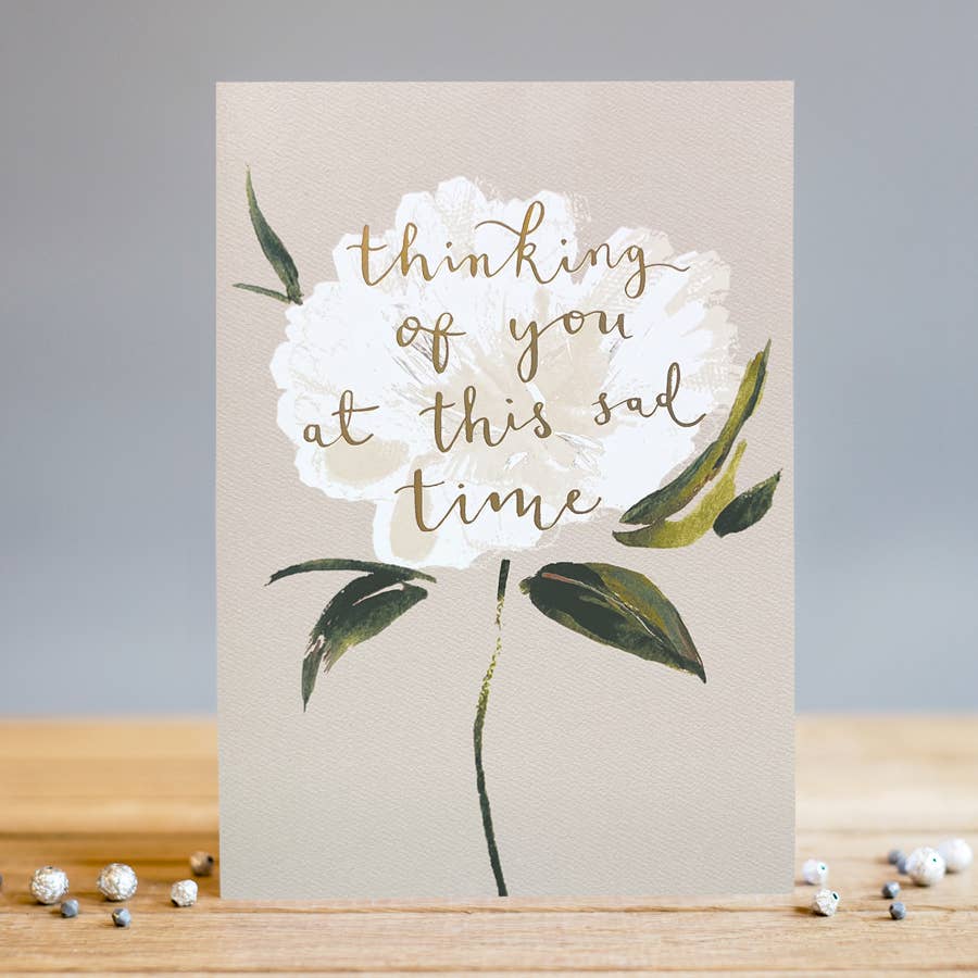 Thinking Of You Card | Sympathy Flowers Card | Loss Card