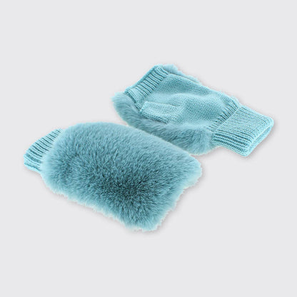 Faux Fur Fingerless Gloves