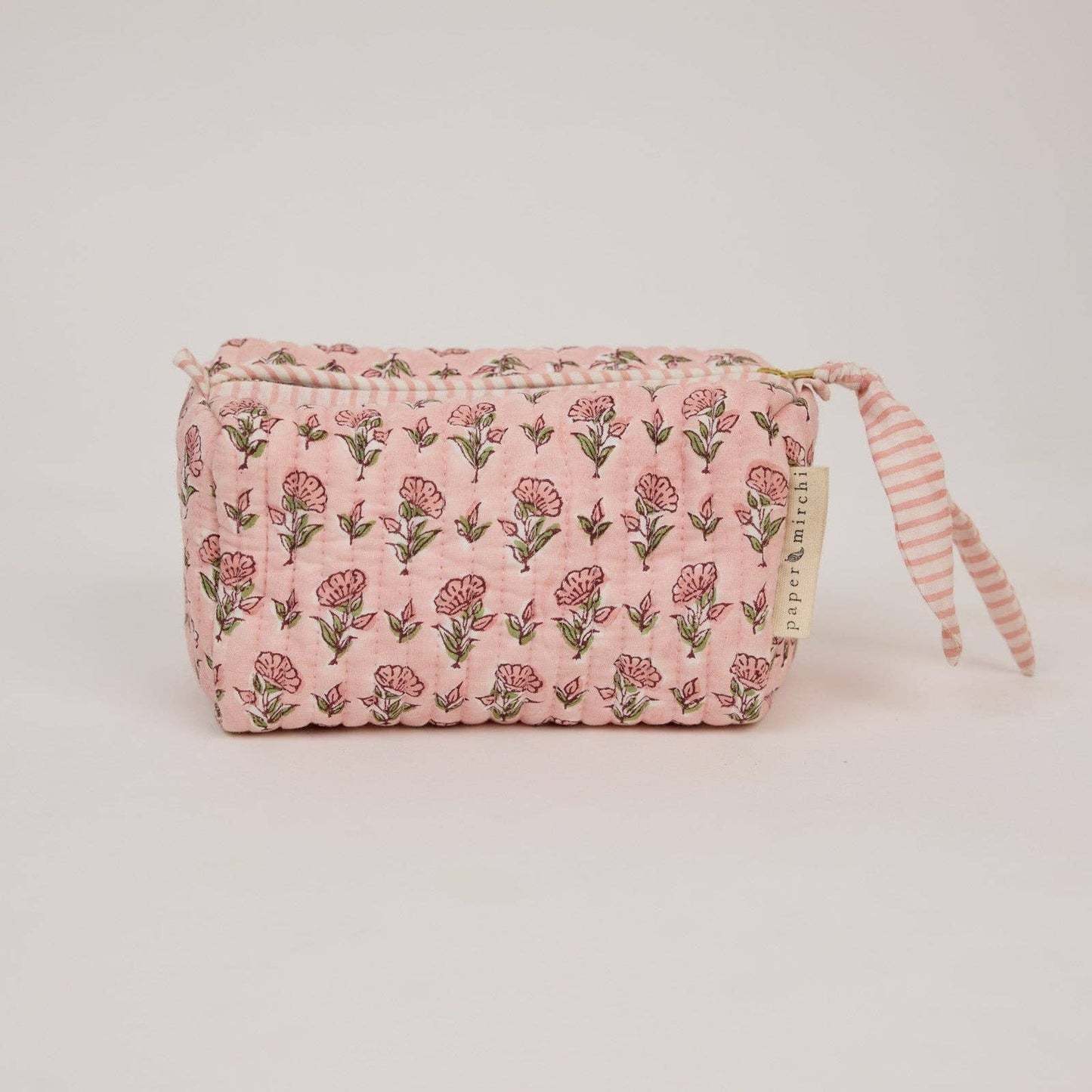 Organic Cotton Toiletry Bag (Small)  - Ditsy Floral Blush