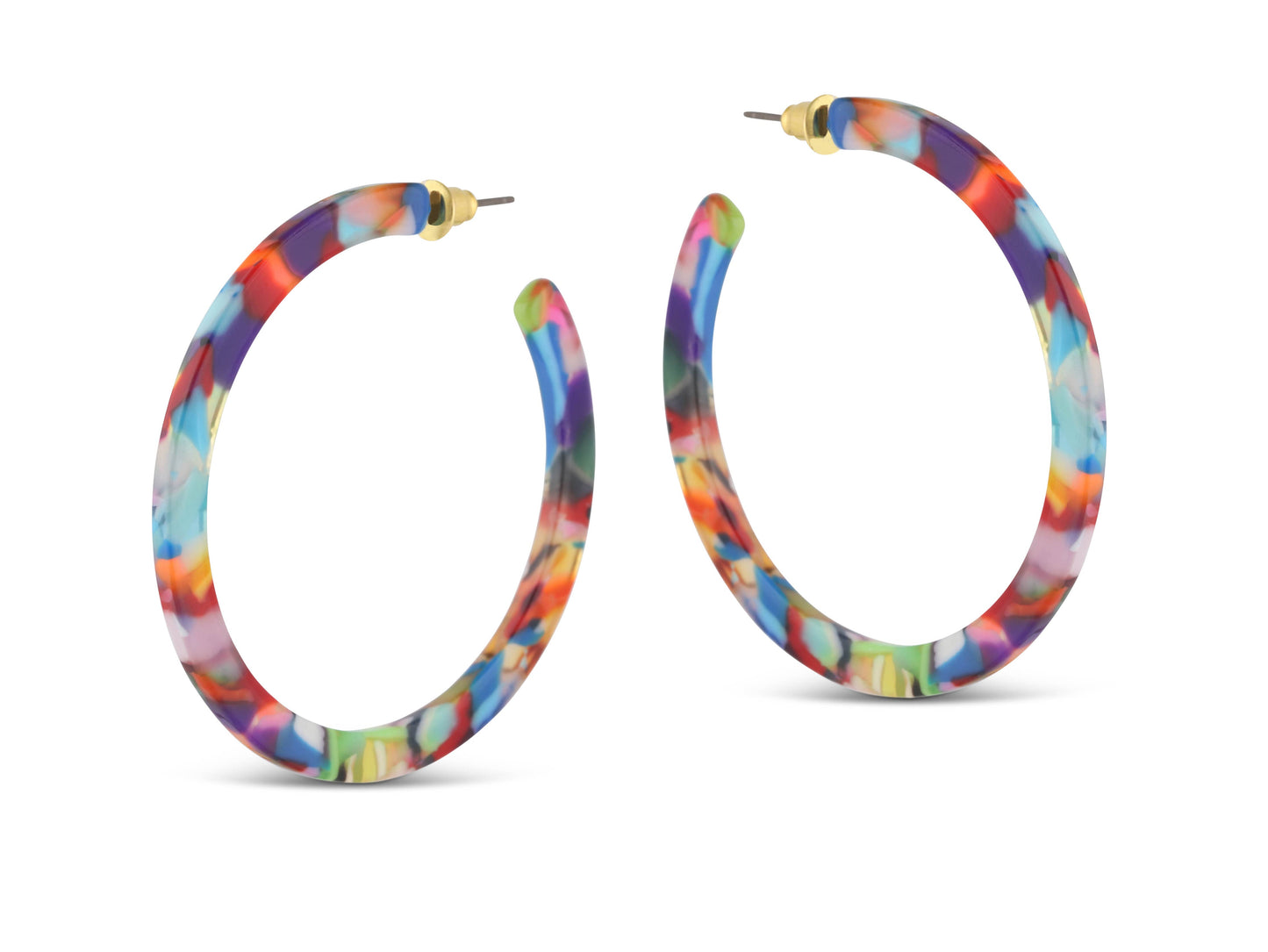 Sophia Hoop Resin Earrings