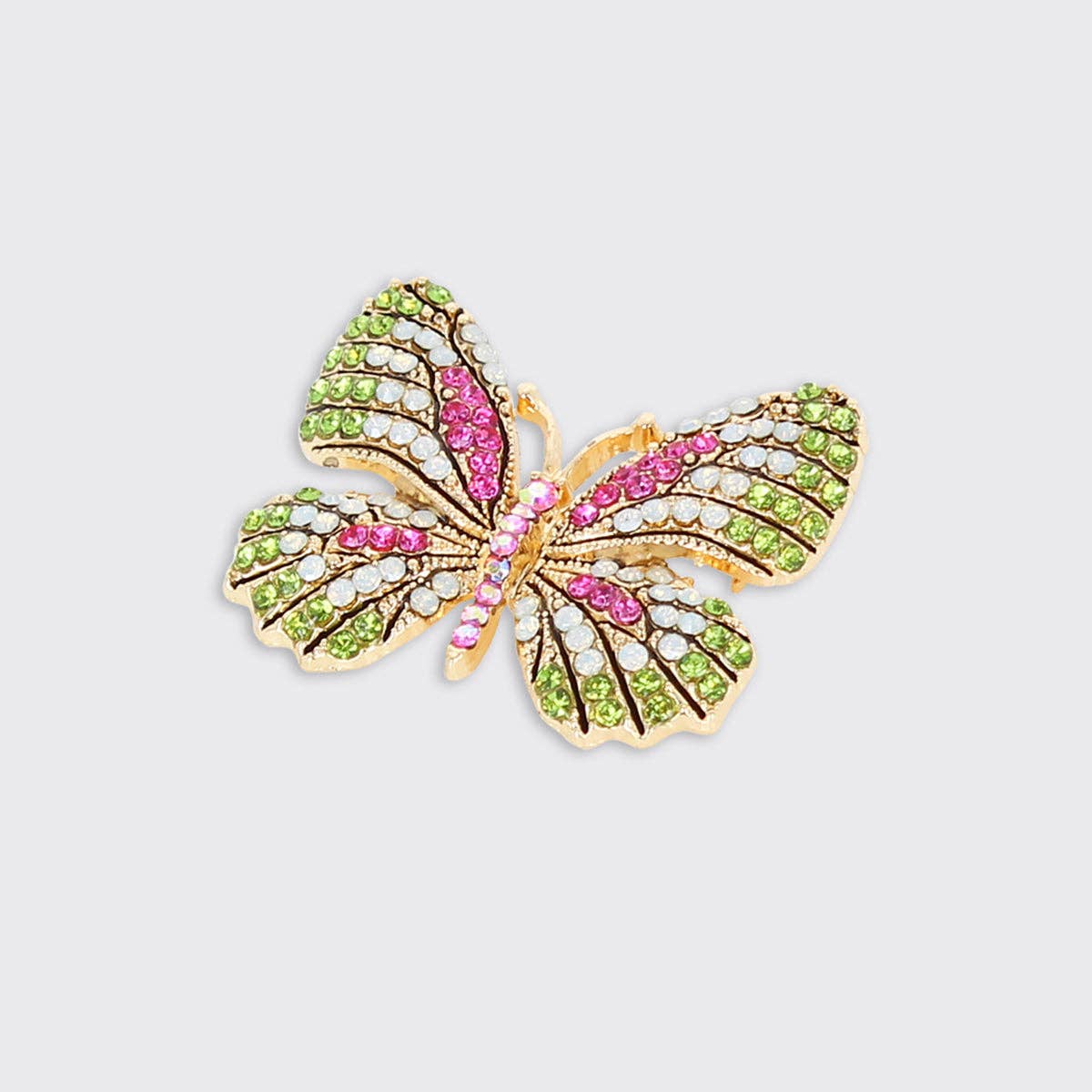 Butterfly Brooch- Pink/Green