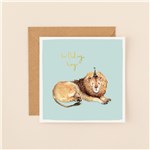 Lion Birthday King Card