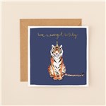 Purrrfect Birthday Tiger Card