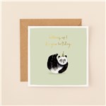 Panda Bottoms up Birthday Card