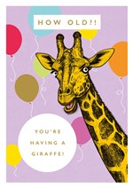 Your Having a Giraffe Birthday Card