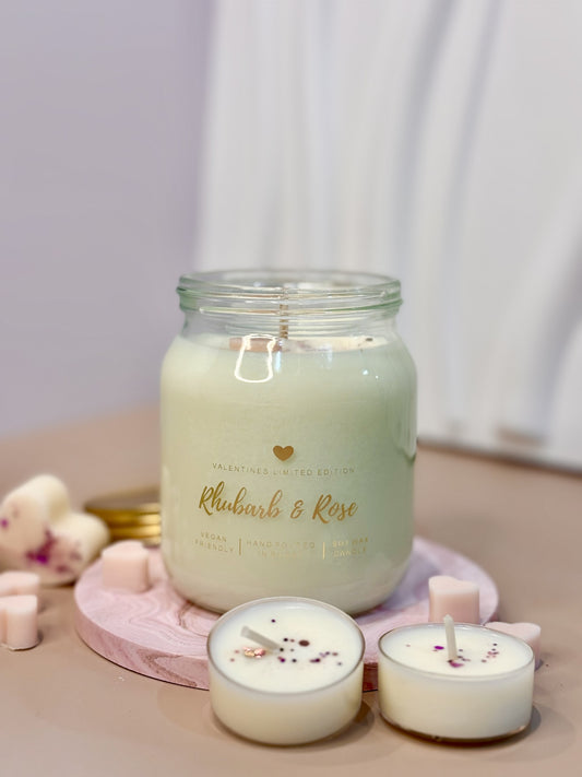 Rhubarb & Rose Candle | Valentine's limited edition