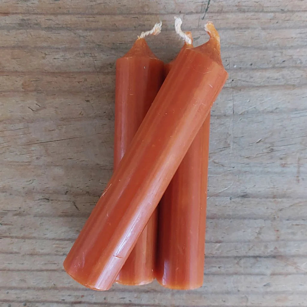 Danish Short Dinner Candle | Pink | Green | Caramel