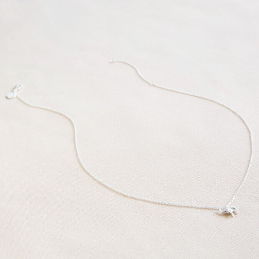 Tiny Elephant Pendant Necklace in Silver