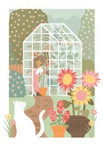 Lady in Greenhouse Card