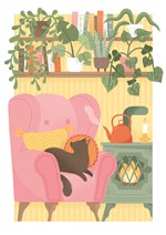 Cat on Chair Card